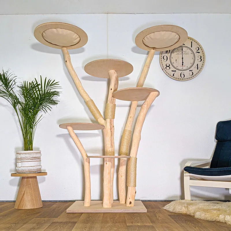Naturkratzbaum 4535 Kratzbaum Natur Holz Design 188 cm hoch Katzenbaum