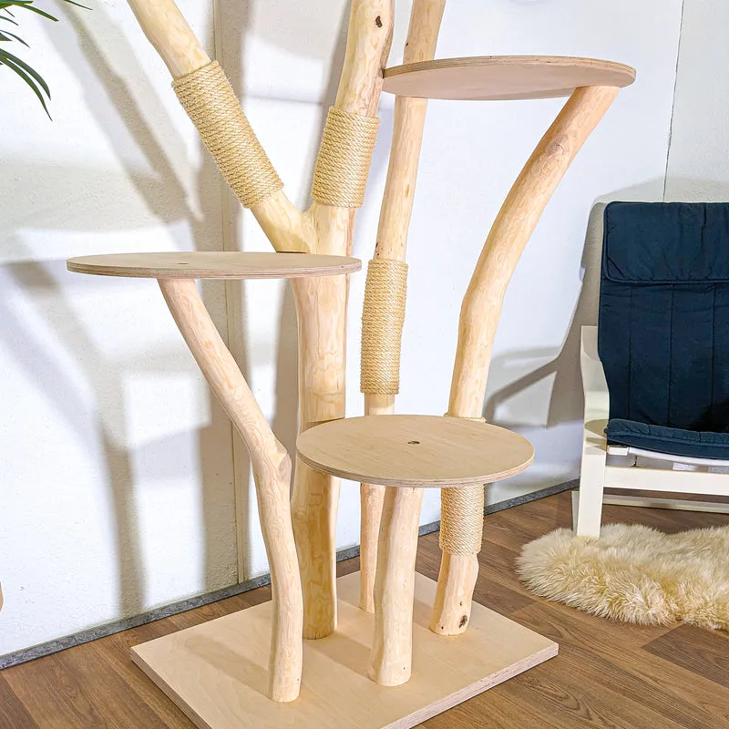 Naturkratzbaum 4535 Kratzbaum Natur Holz Design 188 cm hoch Katzenbaum