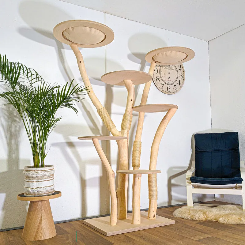 Naturkratzbaum 4535 Kratzbaum Natur Holz Design 188 cm hoch Katzenbaum