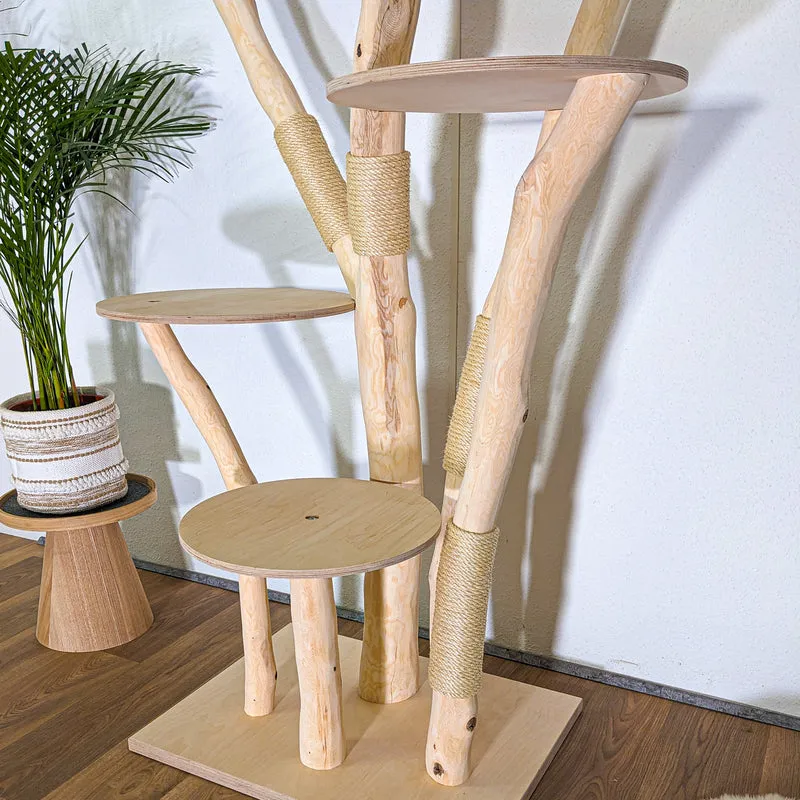 Naturkratzbaum 4535 Kratzbaum Natur Holz Design 188 cm hoch Katzenbaum