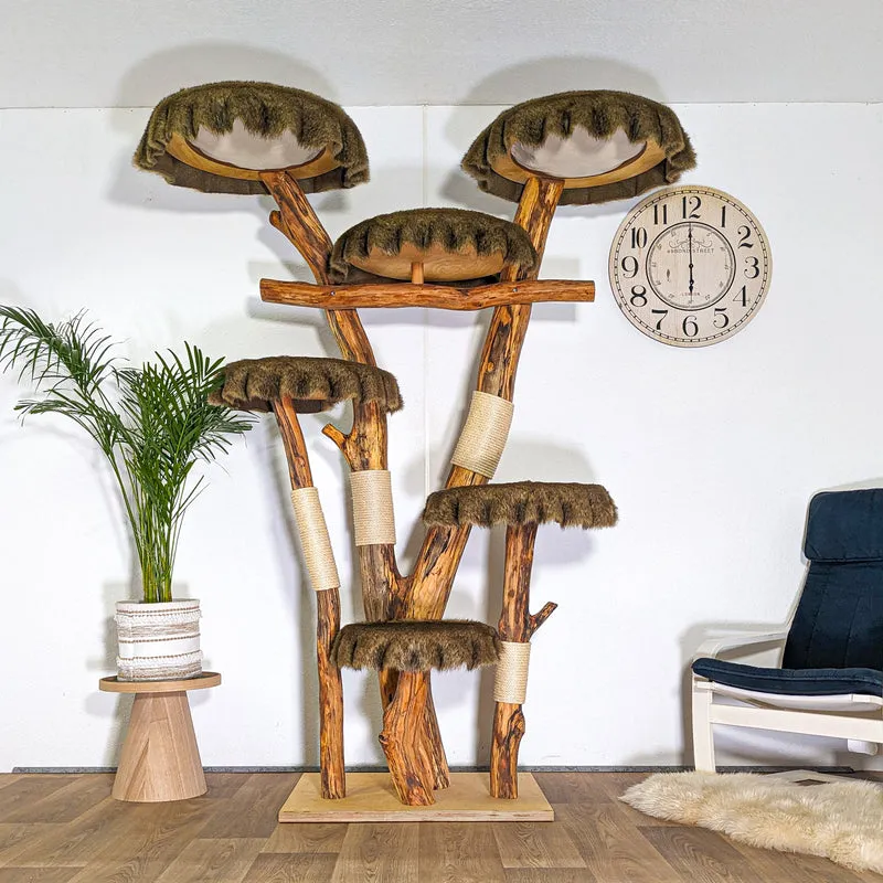 Naturkratzbaum 4533 Kratzbaum Natur Holz Design 205 cm hoch Katzenbaum
