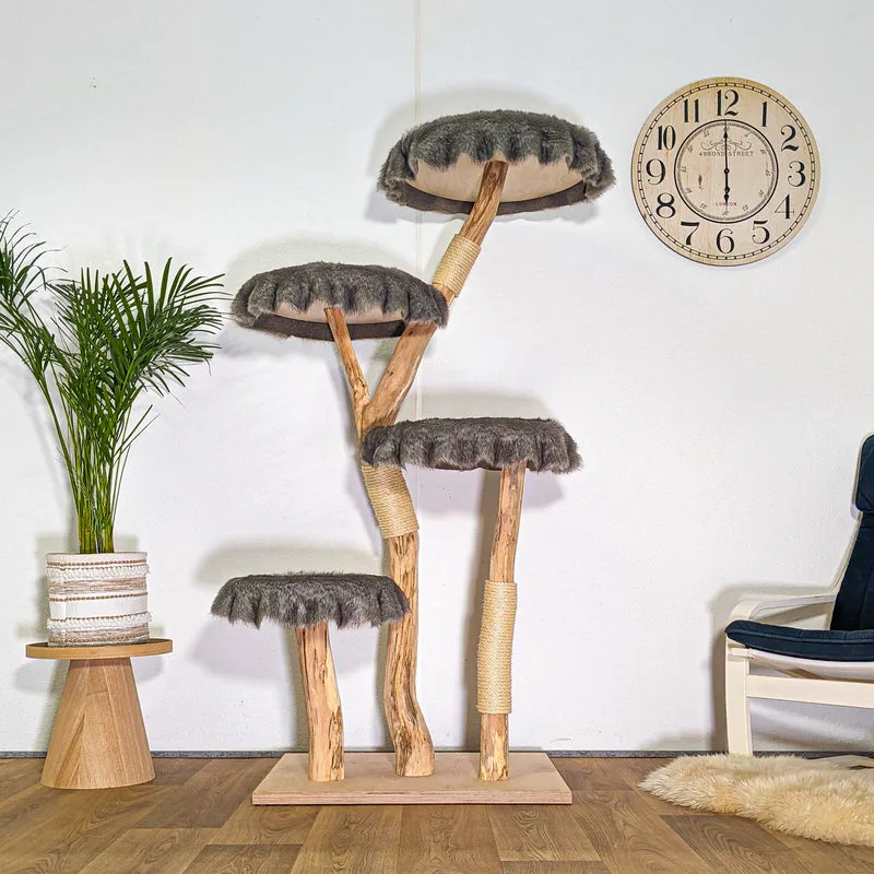 Naturkratzbaum 4532 Kratzbaum Natur Holz Design 173 cm hoch Katzenbaum