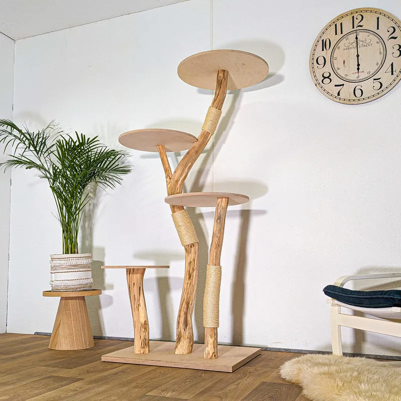 Naturkratzbaum 4532 Kratzbaum Natur Holz Design 173 cm hoch Katzenbaum