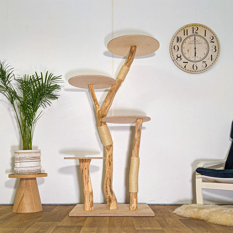 Naturkratzbaum 4532 Kratzbaum Natur Holz Design 173 cm hoch Katzenbaum