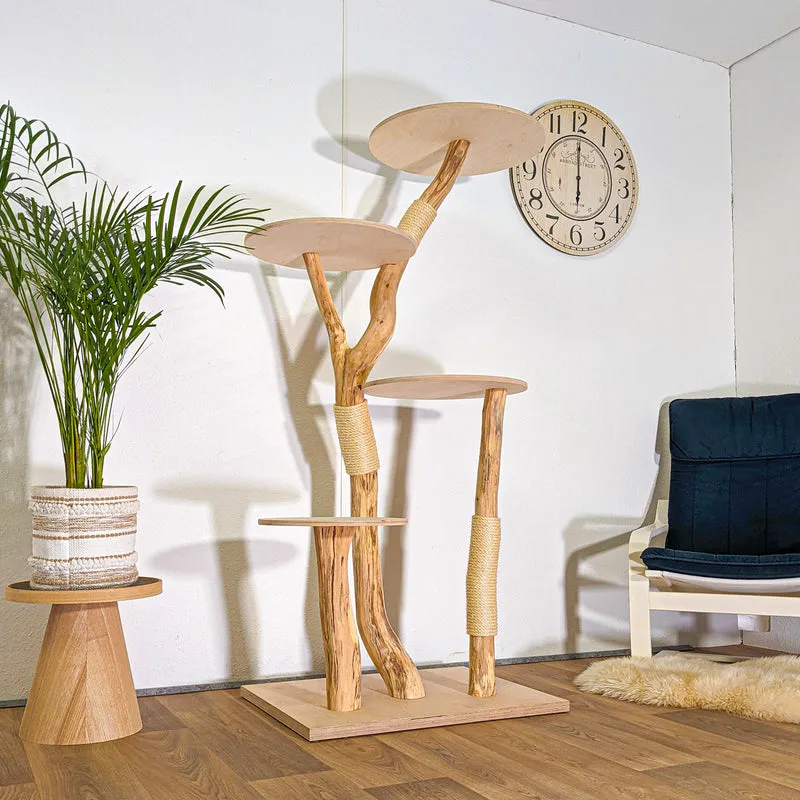Naturkratzbaum 4532 Kratzbaum Natur Holz Design 173 cm hoch Katzenbaum