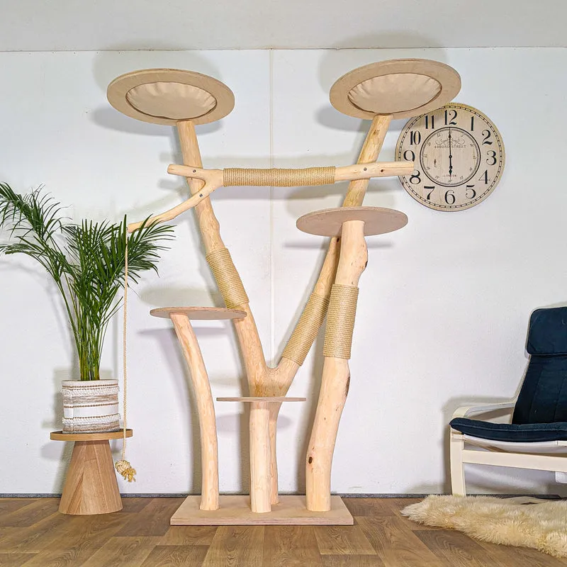 RESERVIERT - Naturkratzbaum 4531 Kratzbaum Natur Holz Design 190 cm hoch Katzenbaum