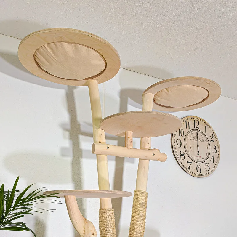 Naturkratzbaum 4529 Kratzbaum Natur Holz Design 212 cm hoch Katzenbaum