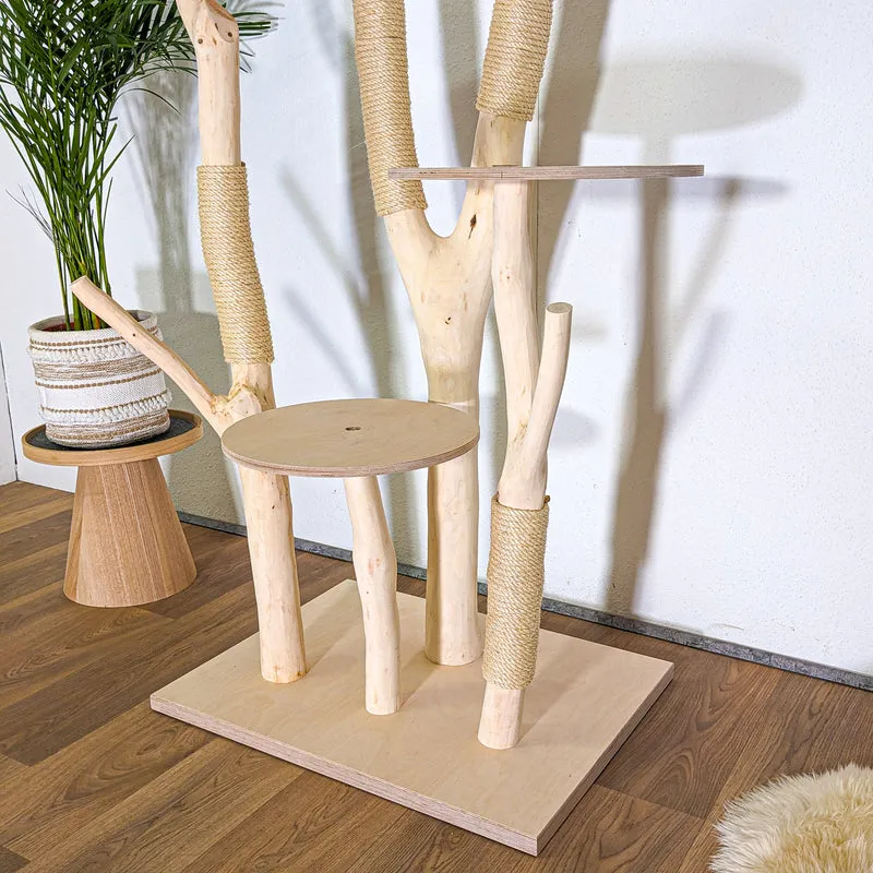 Naturkratzbaum 4529 Kratzbaum Natur Holz Design 212 cm hoch Katzenbaum