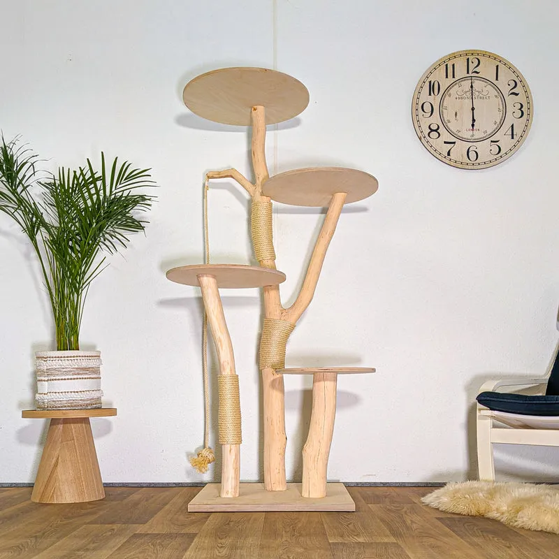 RESERVIERT - Naturkratzbaum 4527 Kratzbaum Natur Holz Design 175 cm hoch Katzenbaum