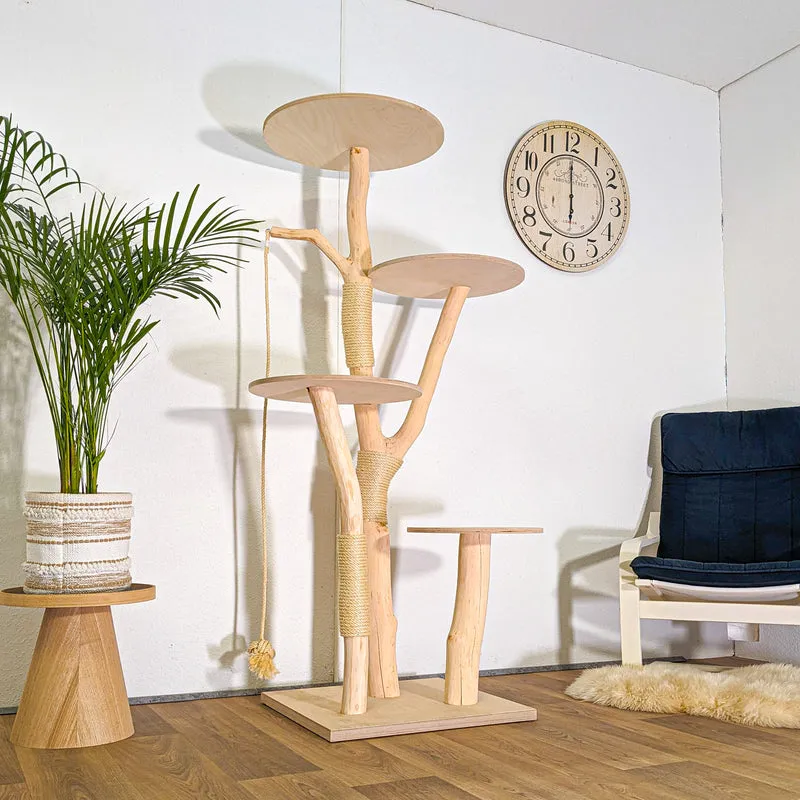 RESERVIERT - Naturkratzbaum 4527 Kratzbaum Natur Holz Design 175 cm hoch Katzenbaum