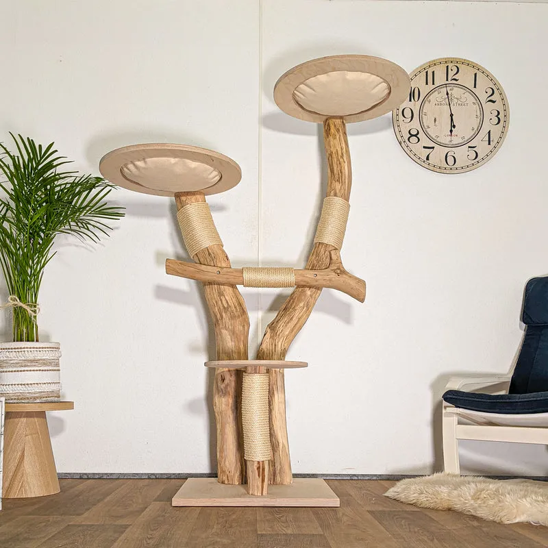 Naturkratzbaum 4525 Kratzbaum Natur Holz Design 173 cm hoch Katzenbaum