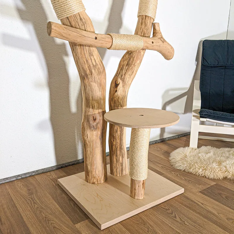 Naturkratzbaum 4525 Kratzbaum Natur Holz Design 173 cm hoch Katzenbaum