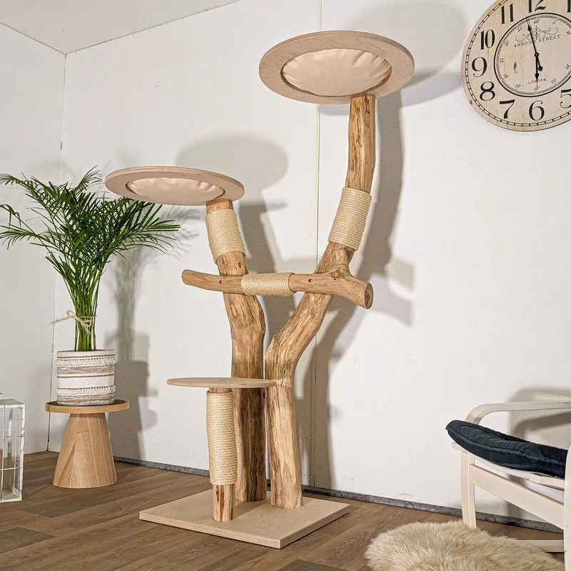 Naturkratzbaum 4525 Kratzbaum Natur Holz Design 173 cm hoch Katzenbaum