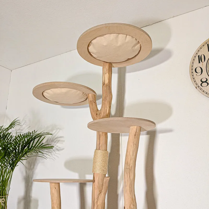 Naturkratzbaum 4524 Kratzbaum Natur Holz Design 195 cm hoch Katzenbaum