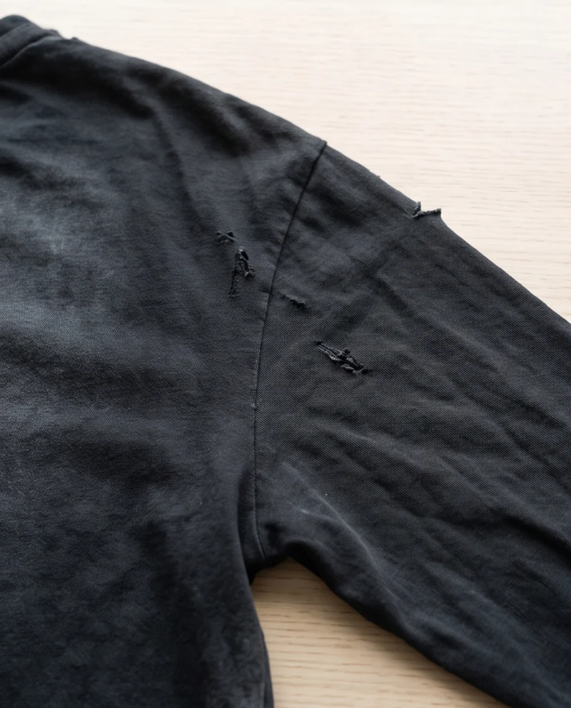 KIIKIO Vintage Distressed Washed Long Sleeve T-Shirt