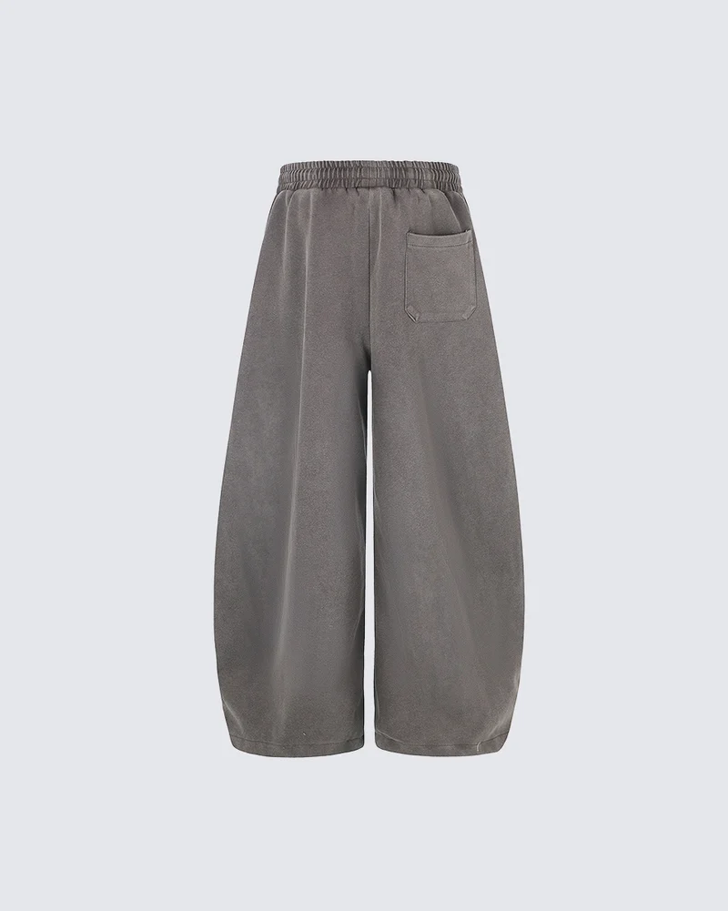 KIIKIO Washed Gothic Cross Graphic Wide Leg Sweatpants
