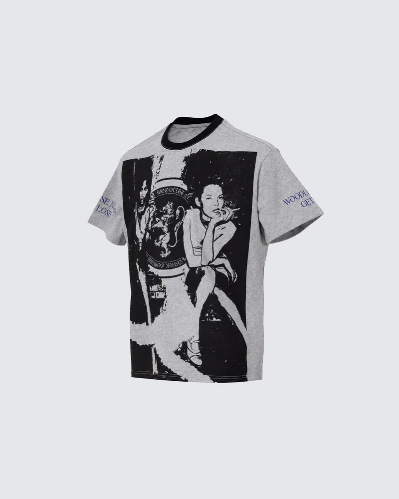 KIIKIO Vintage Portrait Graphic Contrast Tee