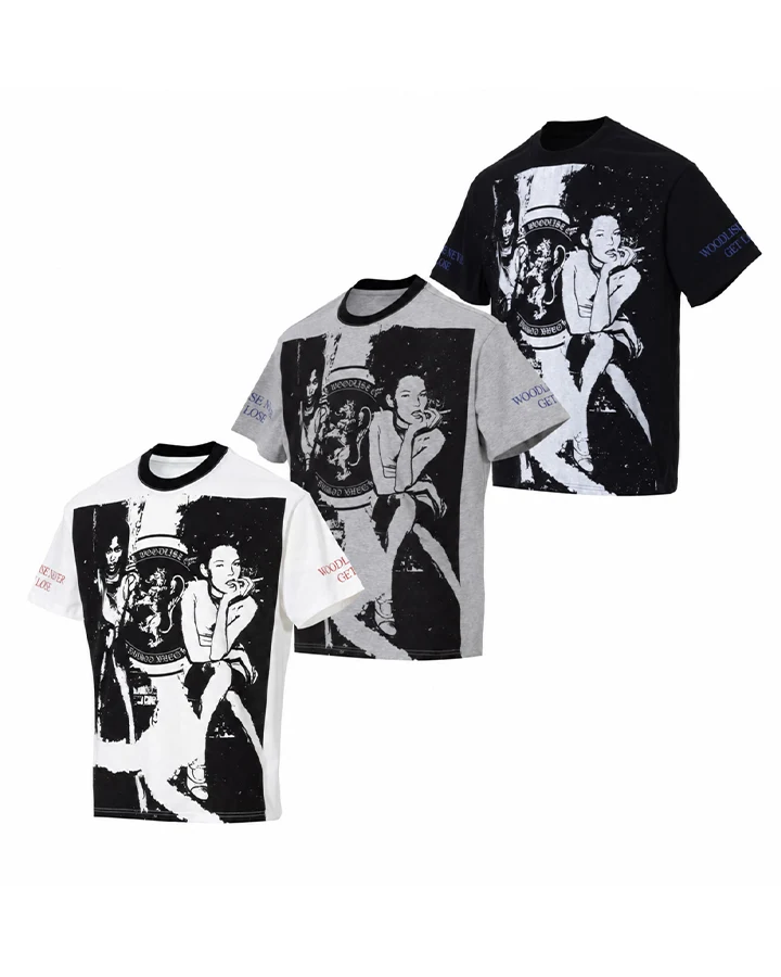 KIIKIO Vintage Portrait Graphic Contrast Tee