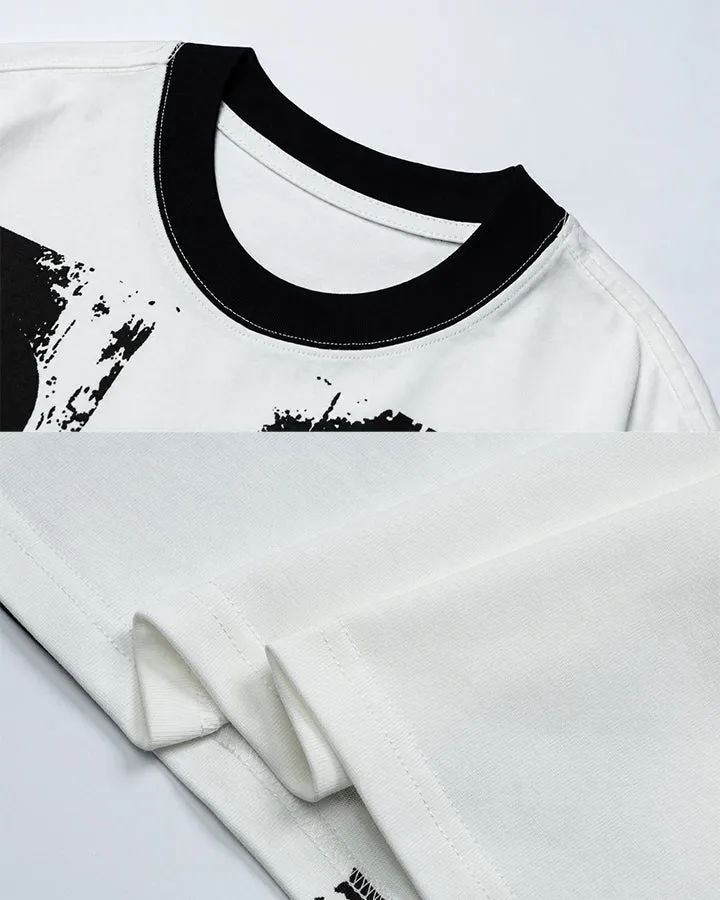 KIIKIO Vintage Portrait Graphic Contrast Tee