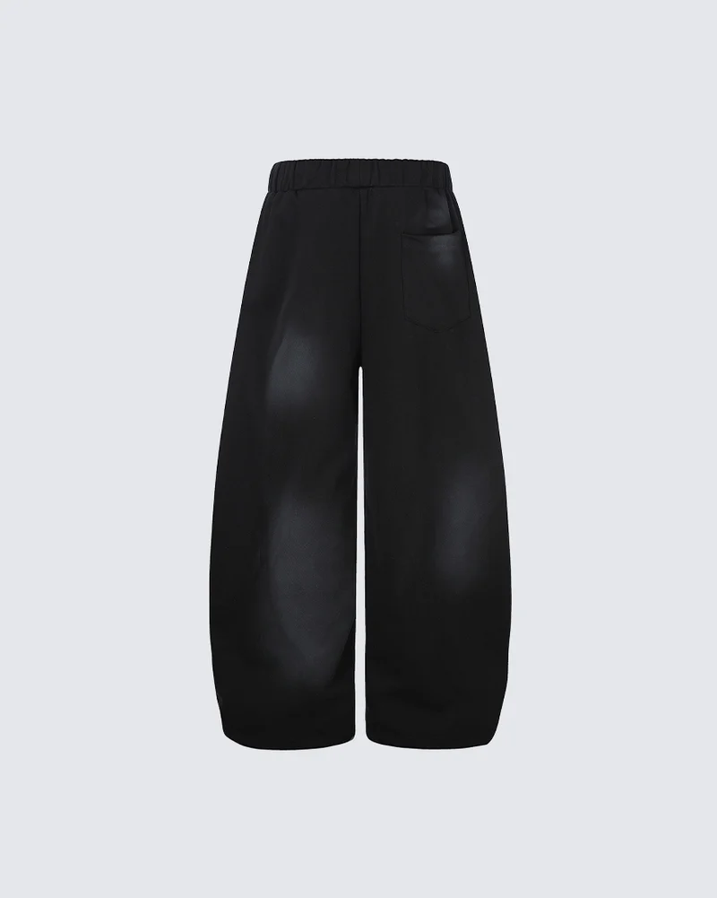 KIIKIO Dark Star Letter Oversized Wide Leg Sweatpants