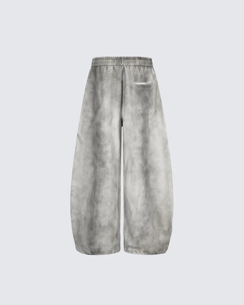 KIIKIO Washed Graffiti Wide Leg Sweatpants