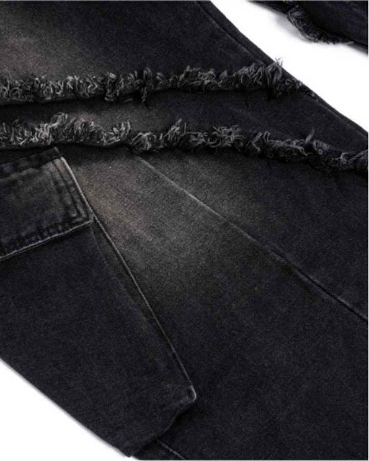 KIIKIO Vintage Distressed Wide Leg Cargo Jeans