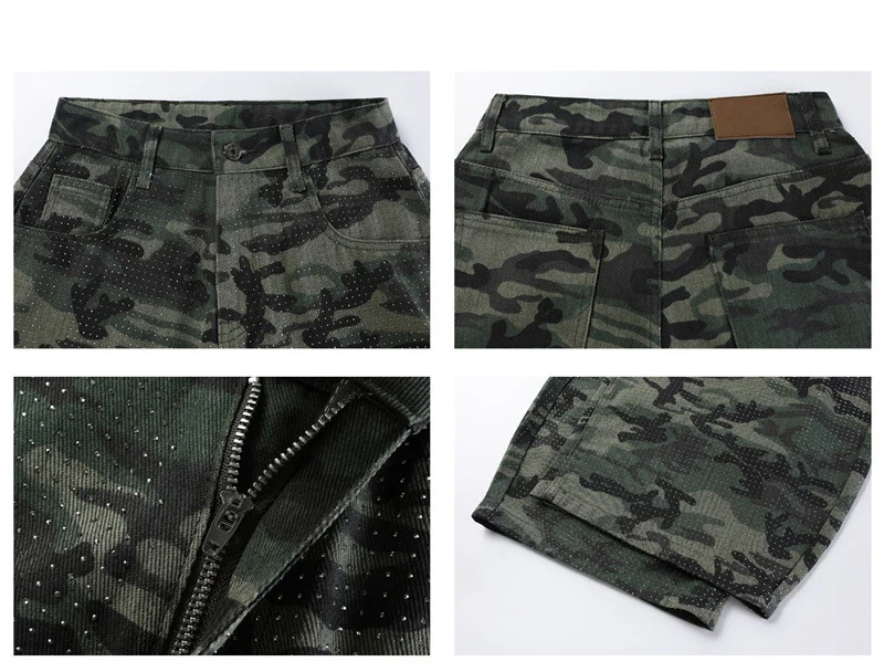 KIIKO Vintage Camouflage Wide Leg Cargo Pants