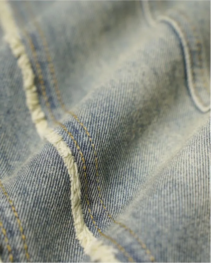 KIIKIO Vintage Washed Wide Leg Denim Jeans