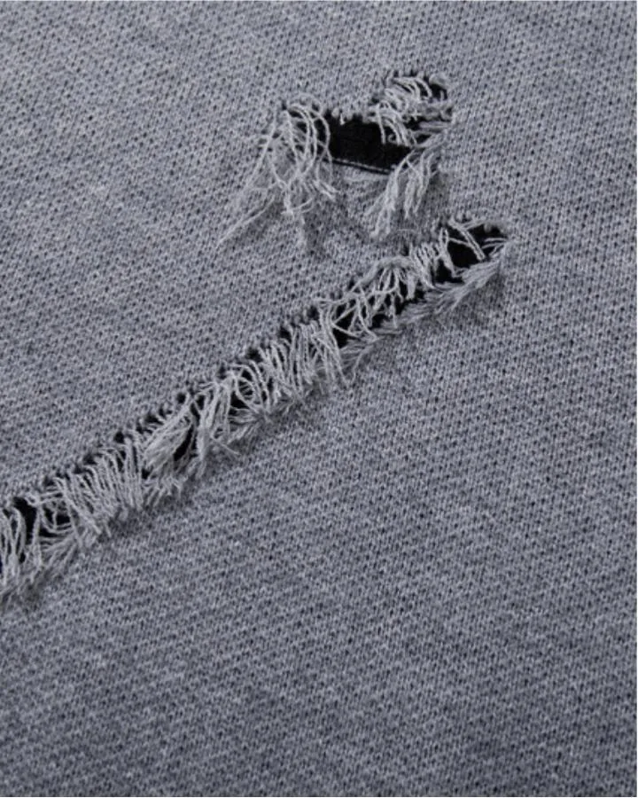 KIIKIO Distressed Vintage Graphic Knit Sweater
