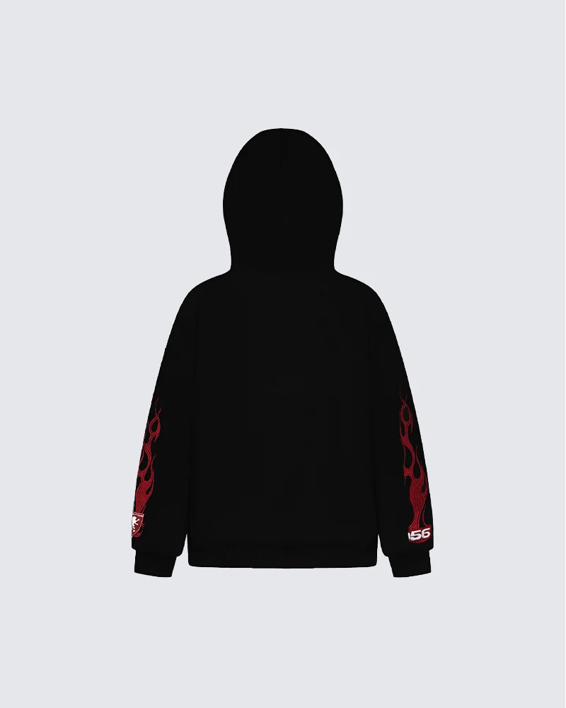 KIIKIO Dark Flame Mask Hood Zip Jacket