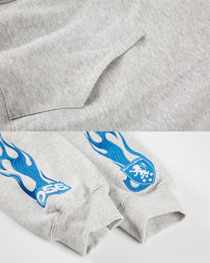 KIIKIO Dark Flame Mask Hood Zip Jacket