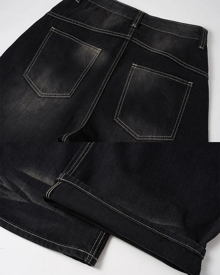 KIIKIO Vintage Washed Baggy Wide Leg Jeans