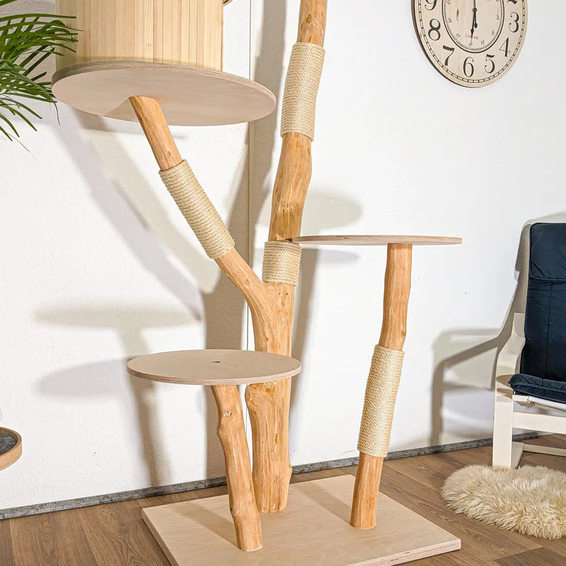 Naturkratzbaum 4522 Kratzbaum Natur Holz Design 185 cm hoch Katzenbaum