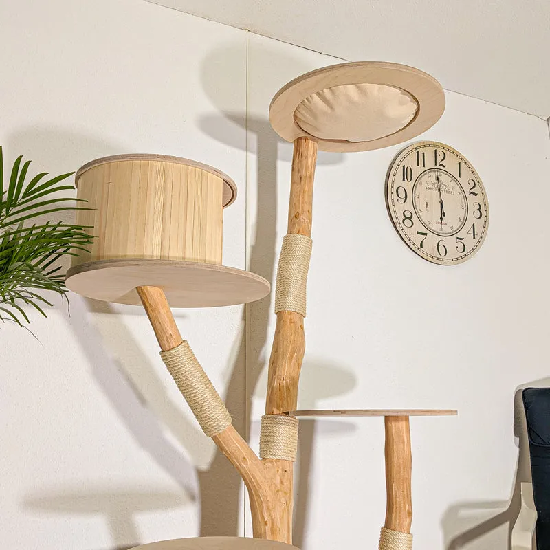Naturkratzbaum 4522 Kratzbaum Natur Holz Design 185 cm hoch Katzenbaum