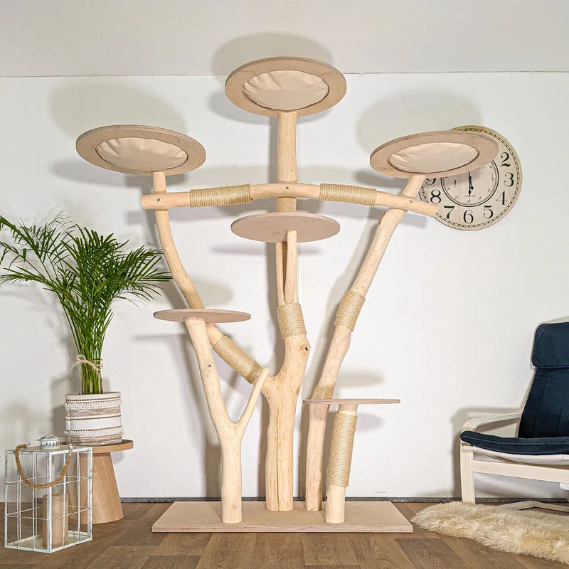 Naturkratzbaum 4519 Kratzbaum Natur Holz Design 210 cm hoch Katzenbaum
