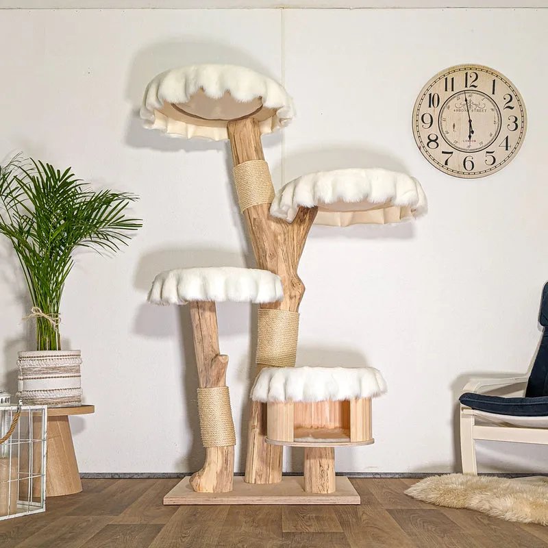 RESERVIERT + ÄNDERUNG Naturkratzbaum 4518 Kratzbaum Natur Holz Design 175 cm hoch Katzenbaum