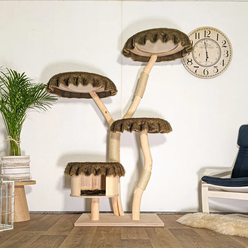 RESERVIERT - Naturkratzbaum 4517 Kratzbaum Natur Holz Design 175 cm hoch Katzenbaum