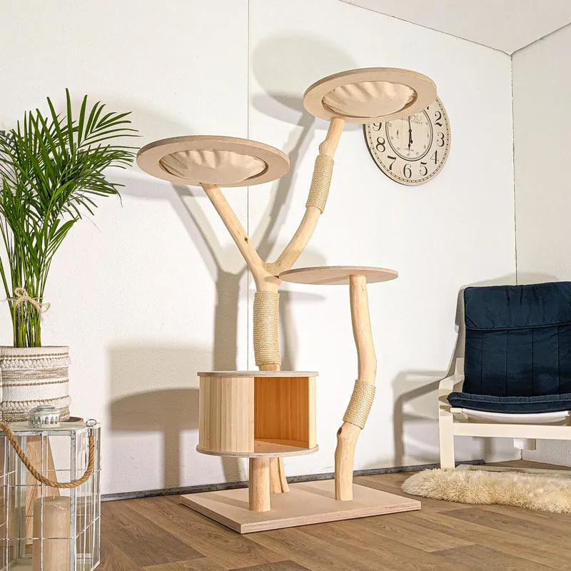 RESERVIERT - Naturkratzbaum 4517 Kratzbaum Natur Holz Design 175 cm hoch Katzenbaum