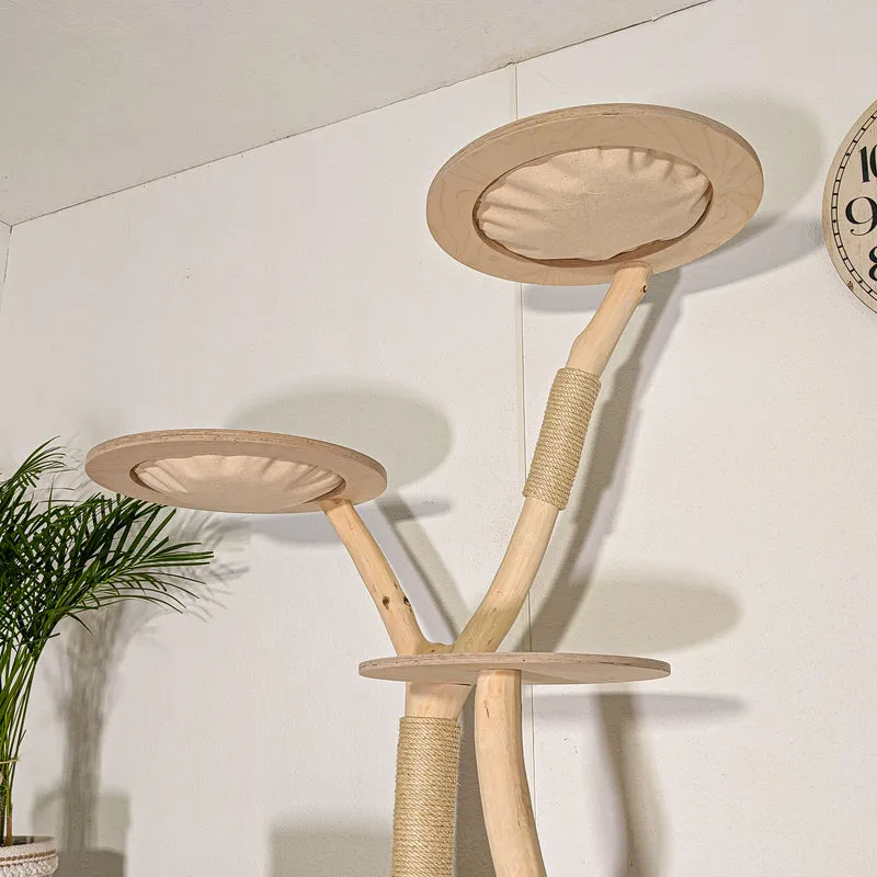 RESERVIERT - Naturkratzbaum 4517 Kratzbaum Natur Holz Design 175 cm hoch Katzenbaum