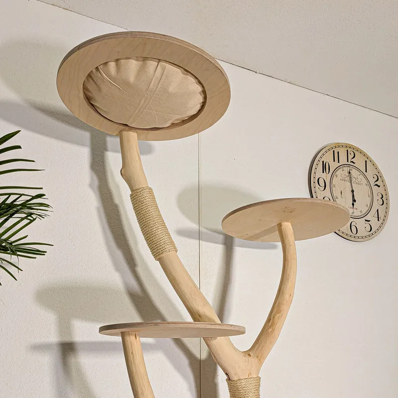 Naturkratzbaum 4516 Kratzbaum Natur Holz Design 177 cm hoch Katzenbaum
