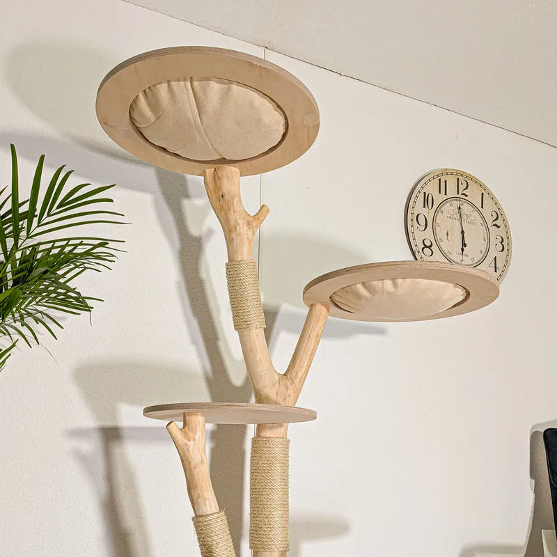Naturkratzbaum 4514 Kratzbaum Natur Holz Design 170 cm hoch Katzenbaum