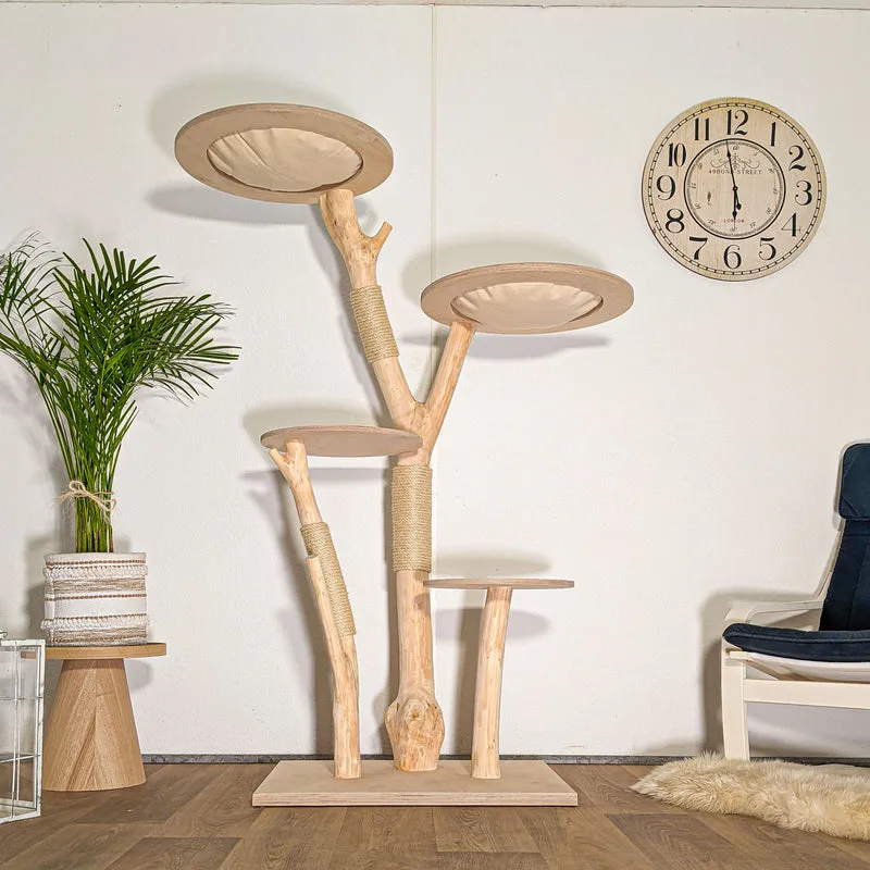 Naturkratzbaum 4514 Kratzbaum Natur Holz Design 170 cm hoch Katzenbaum