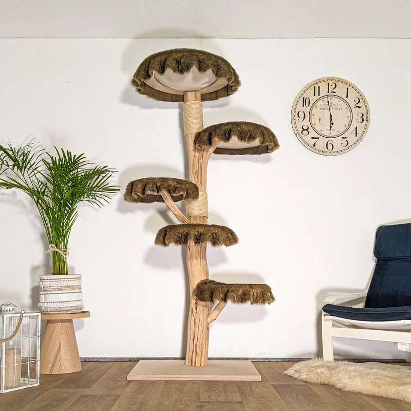 Naturkratzbaum 4513 Kratzbaum Natur Holz Design 190 cm hoch Katzenbaum
