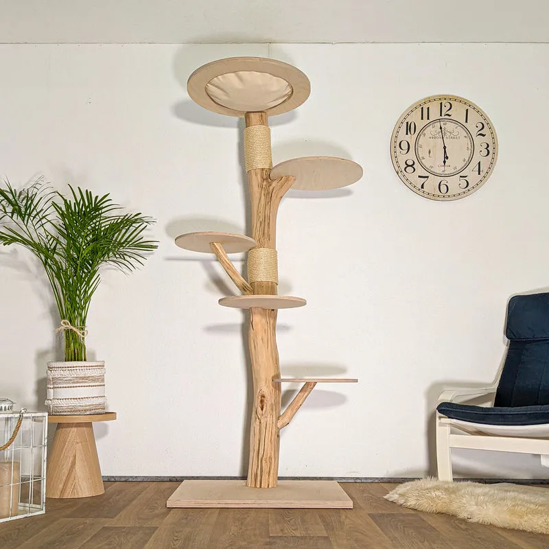 Naturkratzbaum 4513 Kratzbaum Natur Holz Design 190 cm hoch Katzenbaum