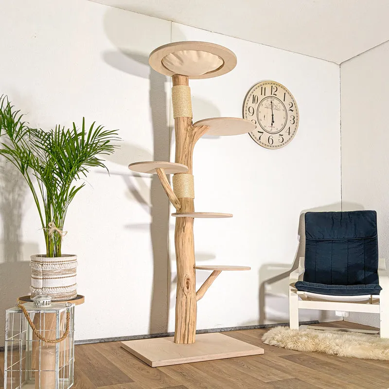 Naturkratzbaum 4513 Kratzbaum Natur Holz Design 190 cm hoch Katzenbaum