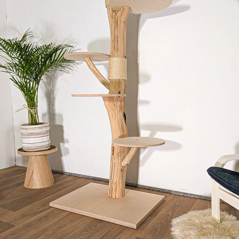 Naturkratzbaum 4513 Kratzbaum Natur Holz Design 190 cm hoch Katzenbaum