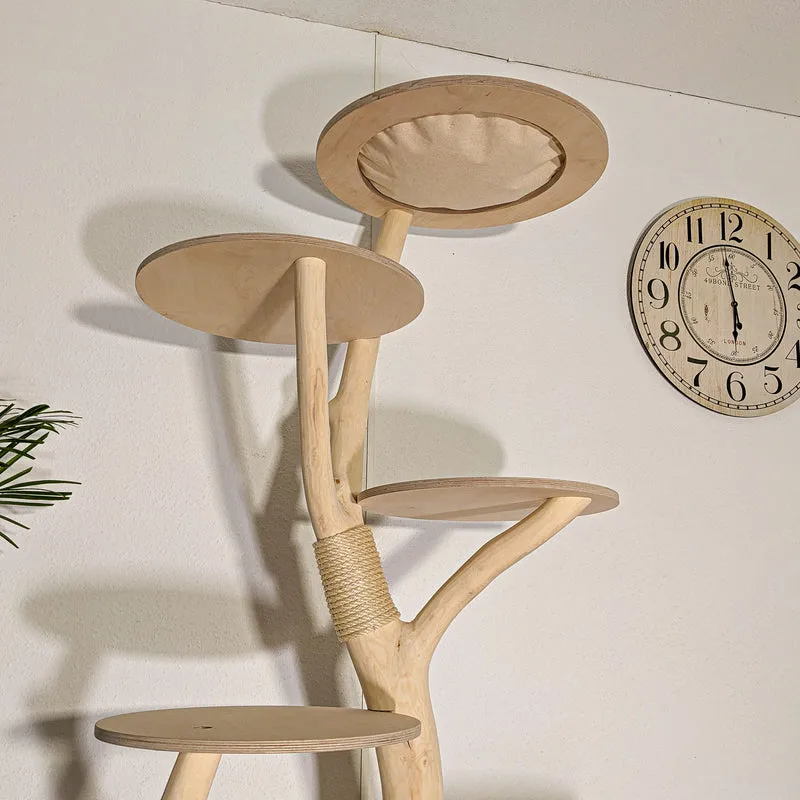 Naturkratzbaum 4512 Kratzbaum Natur Holz Design 193 cm hoch Katzenbaum
