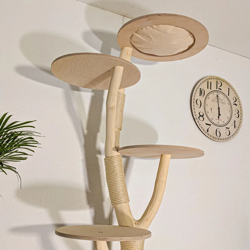 Naturkratzbaum 4508 Kratzbaum Natur Holz Design 205 cm hoch Katzenbaum