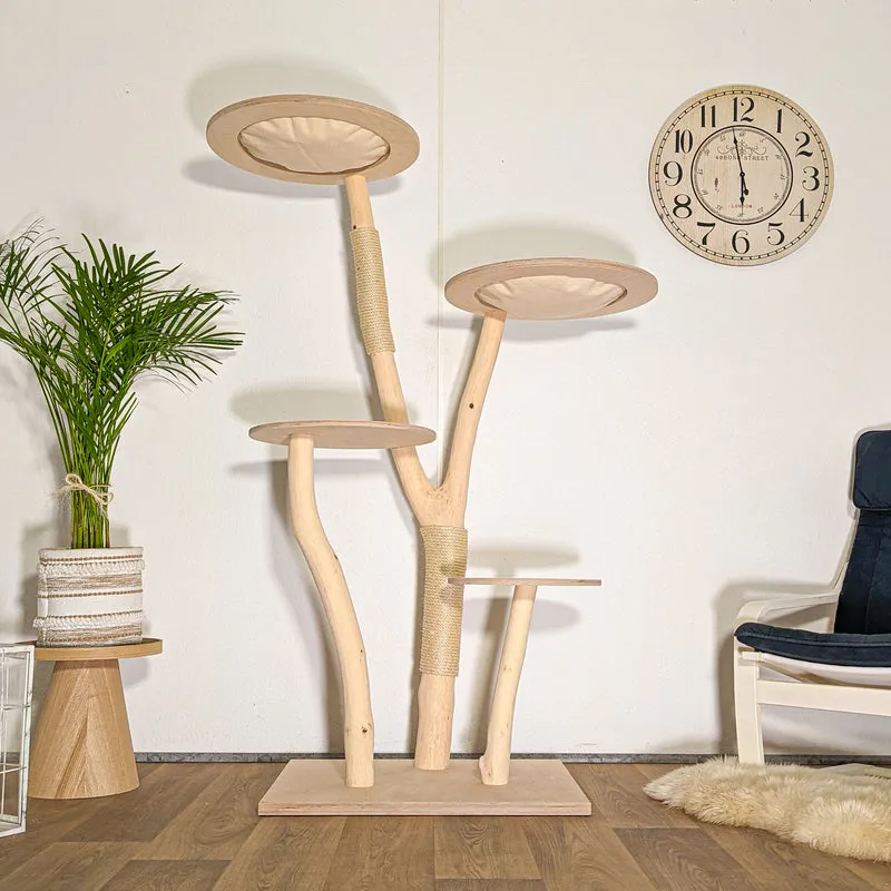Naturkratzbaum 4506 Kratzbaum Natur Holz Design 175 cm hoch Katzenbaum