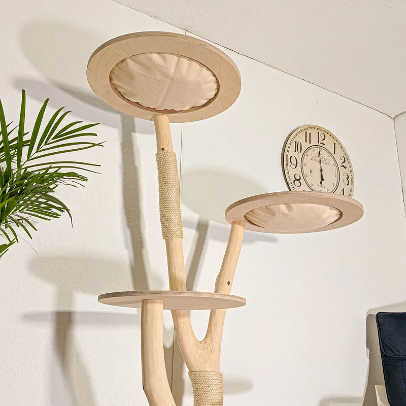 Naturkratzbaum 4506 Kratzbaum Natur Holz Design 175 cm hoch Katzenbaum